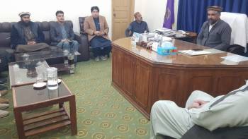 Meeting of DEO male Dir Lower with Chairman Prof: Dr. Zamin Gul, Secretary Prof: Dr. Saeed Ahmad Sani and Controller of Exam regarding SLO based question papers and Mutalia e Quran Hakeem examination 2023