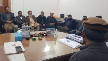 Meeting of DEO male Dir Lower with Chairman Prof: Dr. Zamin Gul, Secretary Prof: Dr. Saeed Ahmad Sani and Controller of Exam regarding SLO based question papers and Mutalia e Quran Hakeem examination 2023