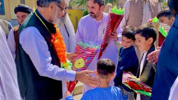 Mr. Rahmat Salam Khatak, Caretaker minister of education at BISE MALAKAND.