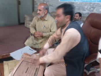 Secretary BISE Malakand Prof: Dr: Saeed Ahmad Sani visit to FC School Blambat