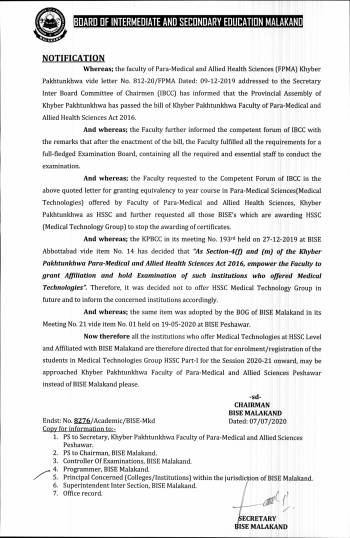 Para-Medical and Allied Health Sciences (FPMA)