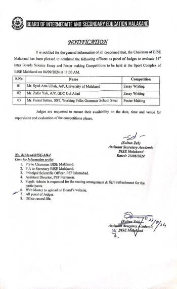 Intra Board Science Assay and Poster Competition: Judges